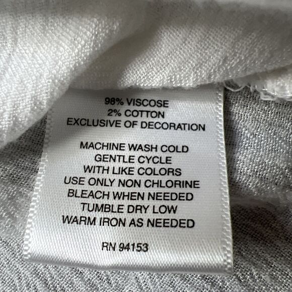 Hannah Plus Embroidered Peasant Blouse Top Womens 1X White Blue Beachy Boho - Picture 5 of 9